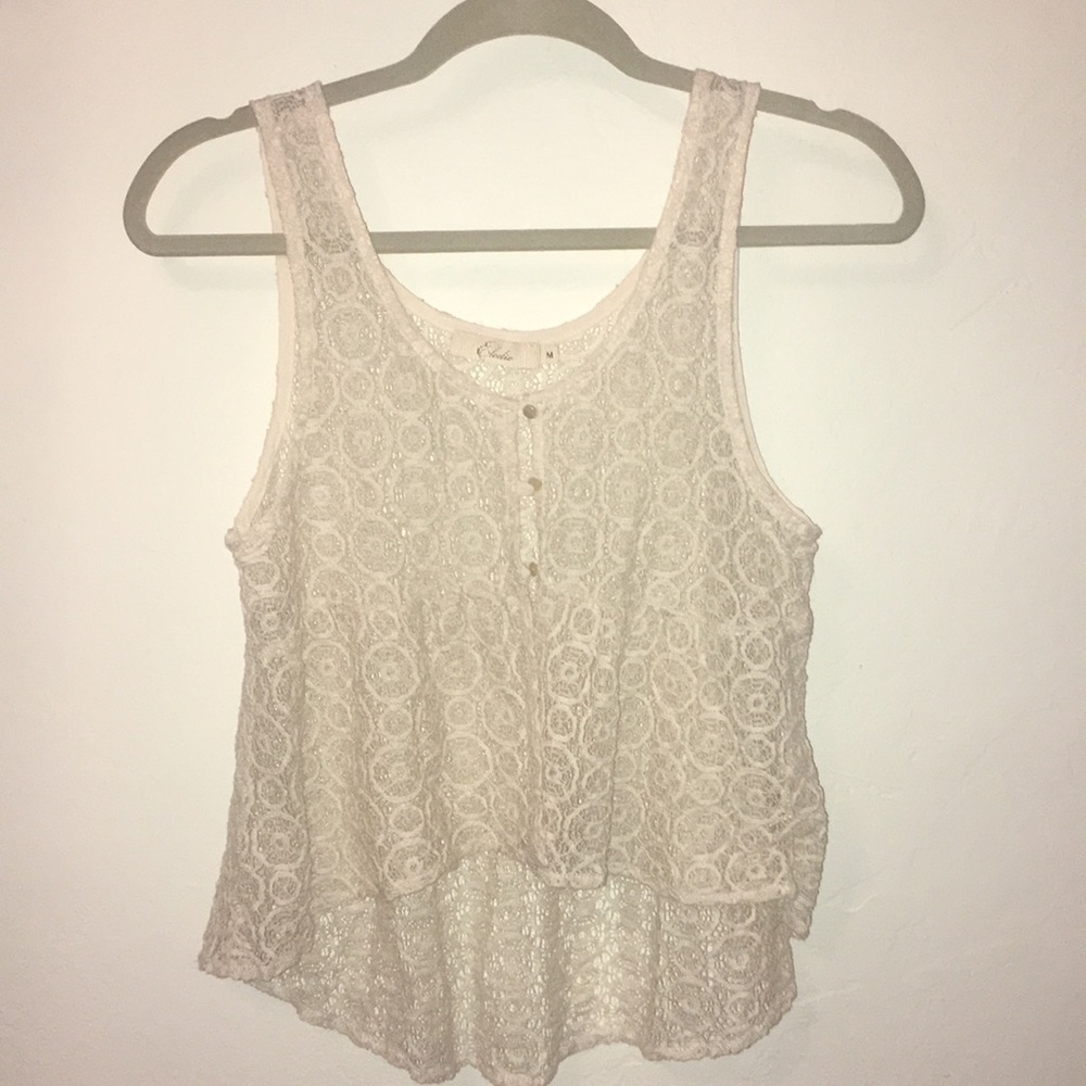 Lace flowy tank cover size M